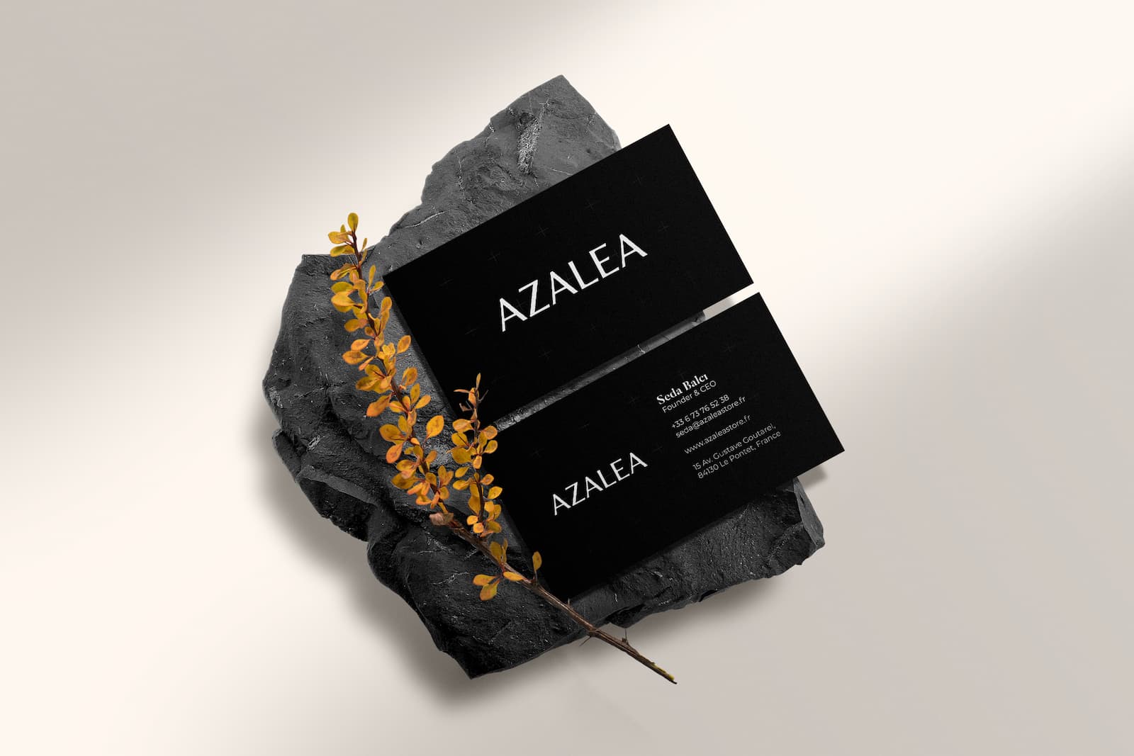 azalea branding bussiness card